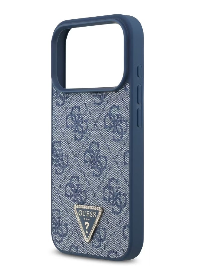 Guess MagSafe 4G PU Leather Case with Triangle Logo for iPhone 17 Pro - Blue - Image 2